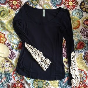 Navy Blue Knit Tee